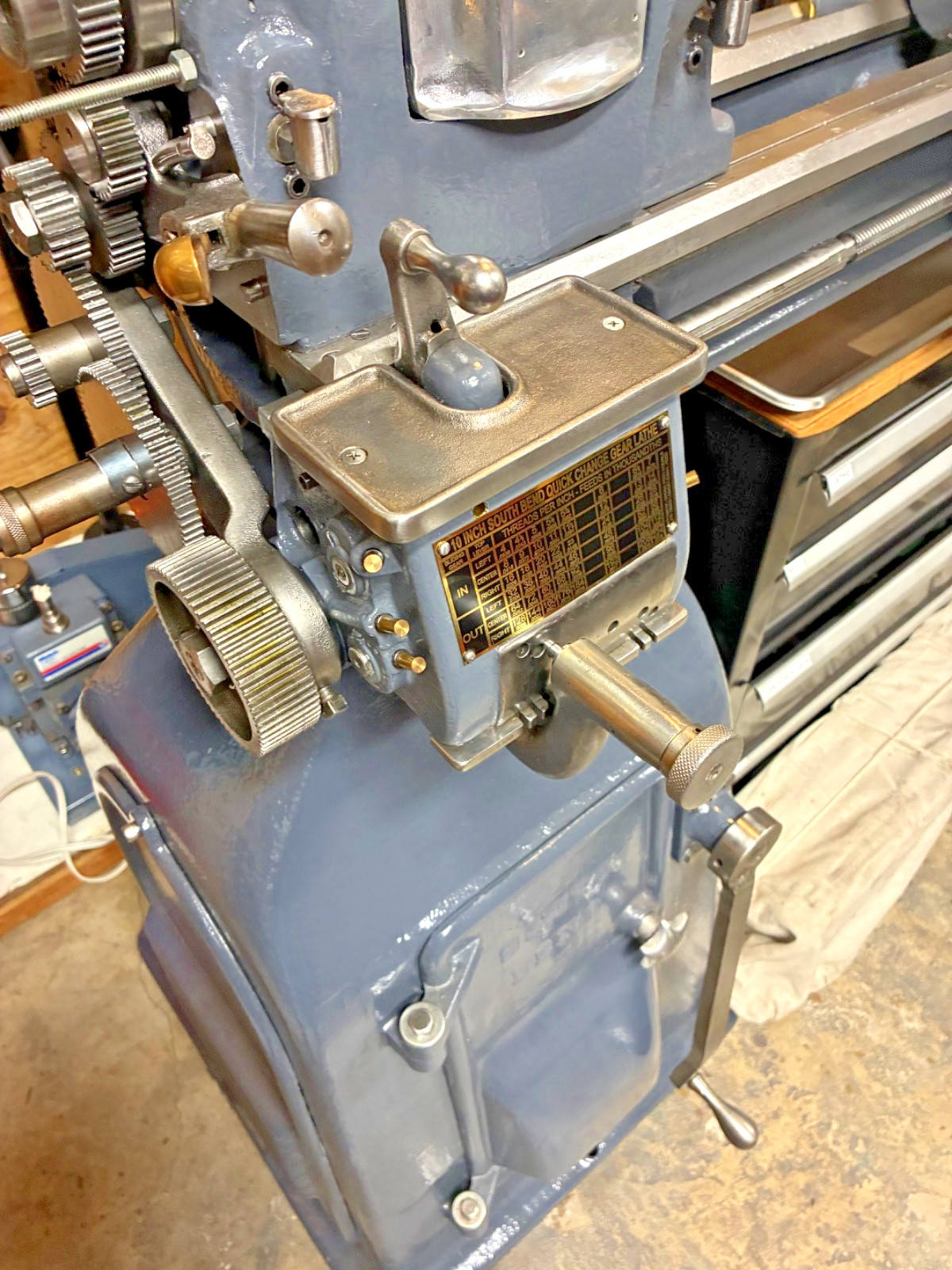 South Bend Lathe 10″ 10L Single Tumbler Quick Change Gearbox W/ Lead Screw Gear
