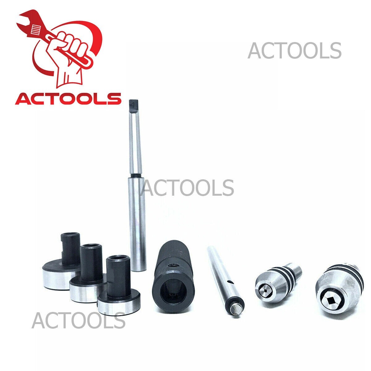 Lathe Tailstock Tap And Die Holder Set MT2 Shank Threading Tapping Kit 8 Pcs USA