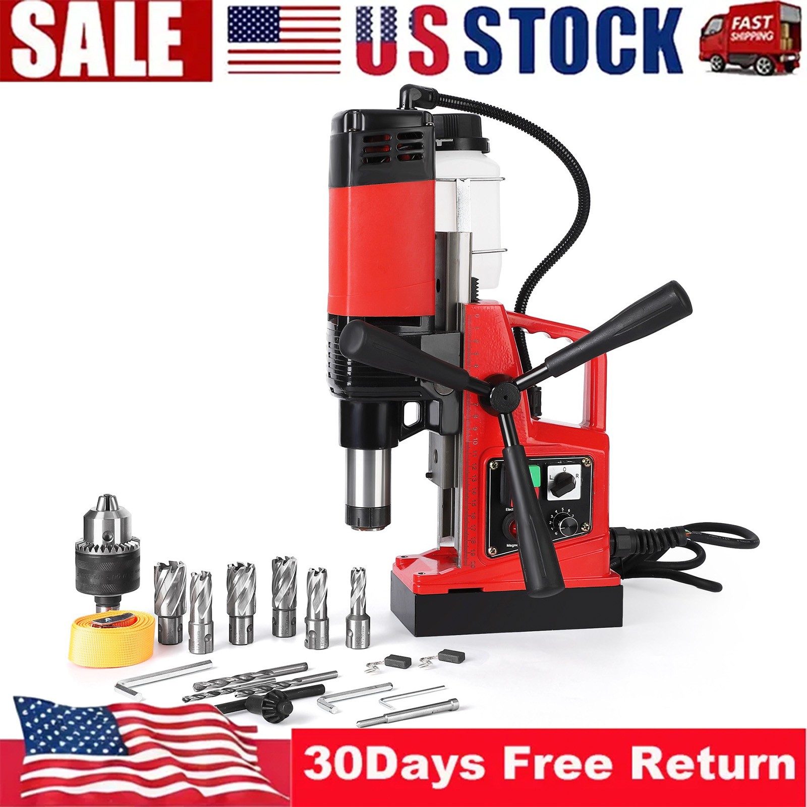 Portable Magnetic Drill Press Professional Electric Drilling Machine 1400W810RPM