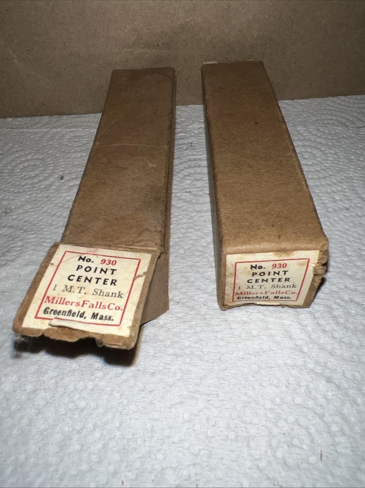 (2) VTG.Millers Falls No.930 Morse Taper 1 MT Lathe Dead Center Machinist Tool
