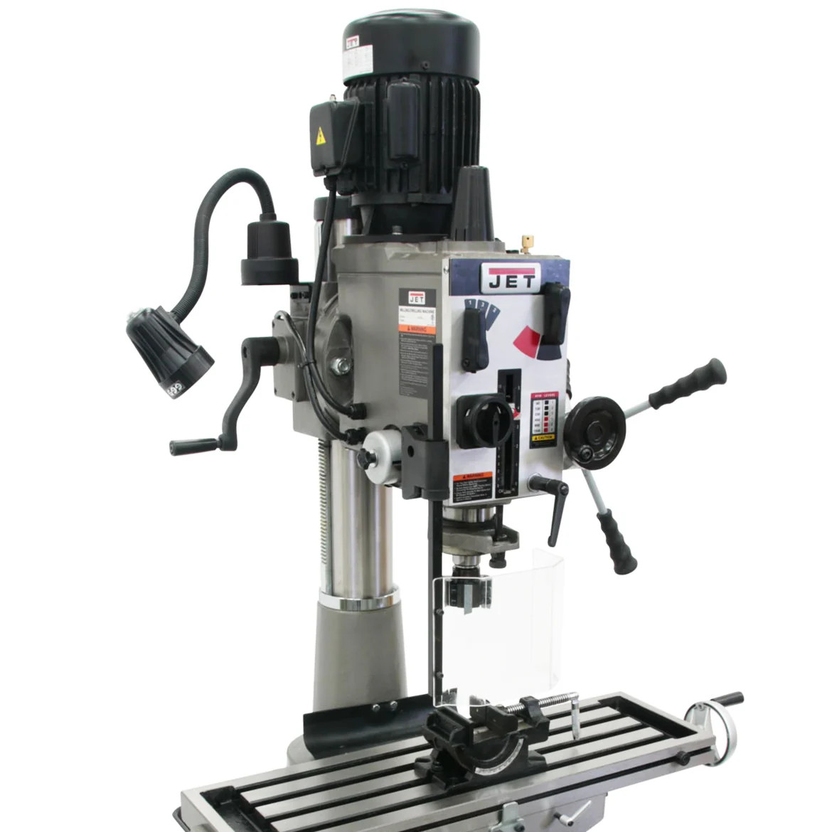 JET JMD-40GH 1-1/2-Hp 115/230V Round Column Geared Head Mill Drill