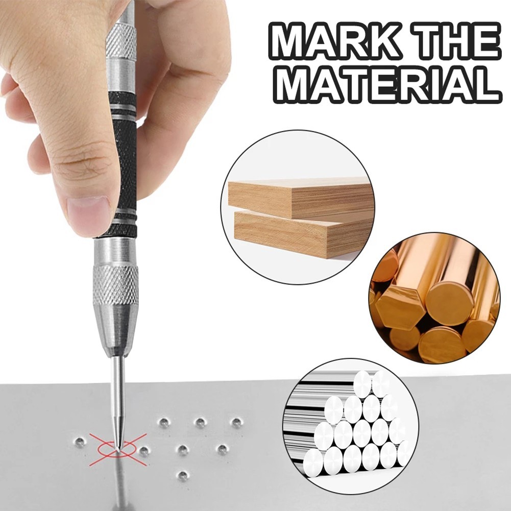 Center Punch Punch Needle Window Breaker Positioning Center Punch Silver Black