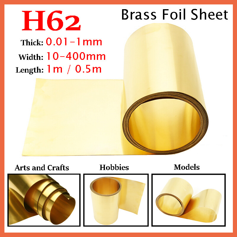 0.01mm – 1mm Brass Sheet Roll Metal Foil Belt Arts + Craft Model Train Metal