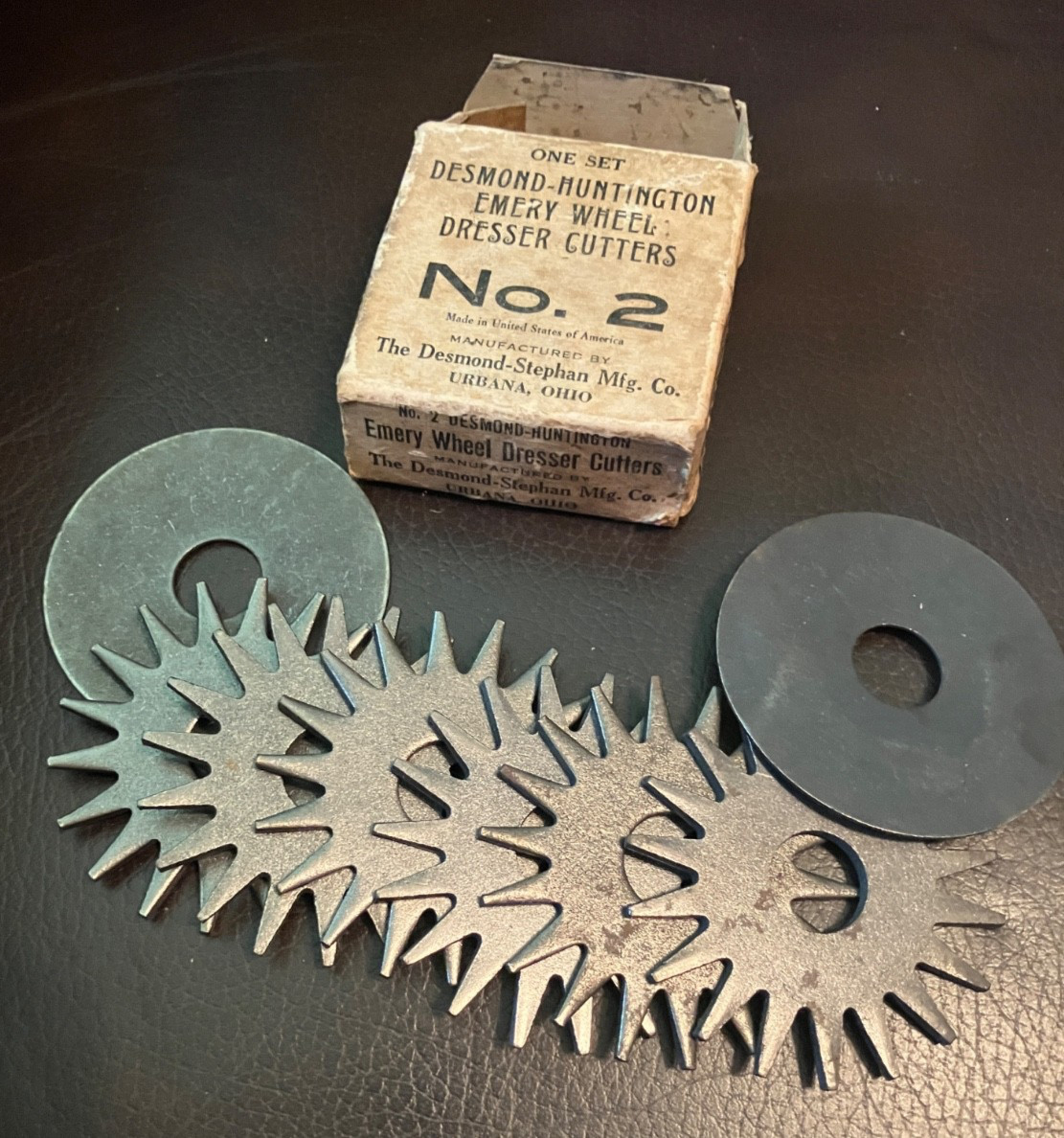 No. 2 One Set Desmond-Huntington Emery Wheel Dresser Cutters Urbana, OH