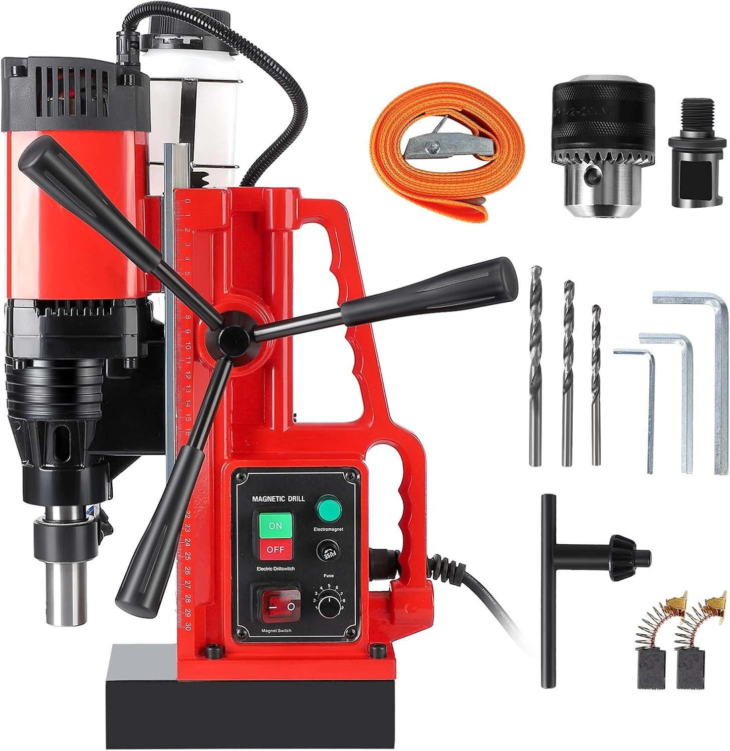 Magnetic Drill Press 1550W 2922 lbf Mag Drill Press 2 in Boring Diameter 500 RPM