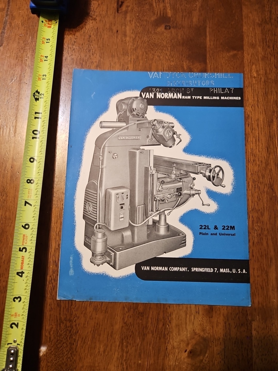 VAN NORMAN RAM TYPE MILLING COMPANY 22L & 22M COMPANY CATALOG