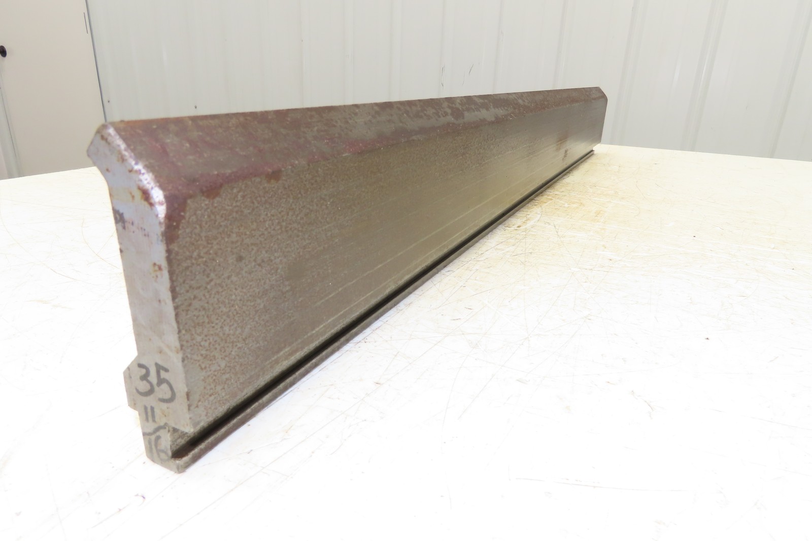 Press Brake Gooseneck Punch Die 35-3/4″ L 90° V 1/2″ Finger 3-5/8″ H Safety Tan