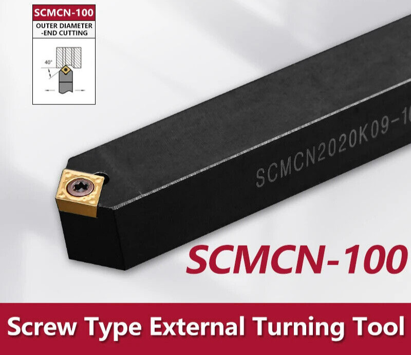 External Turning Tool Cutter Bar CNC Lathe Holder SCMCN 1010 1616 2020 2525-100