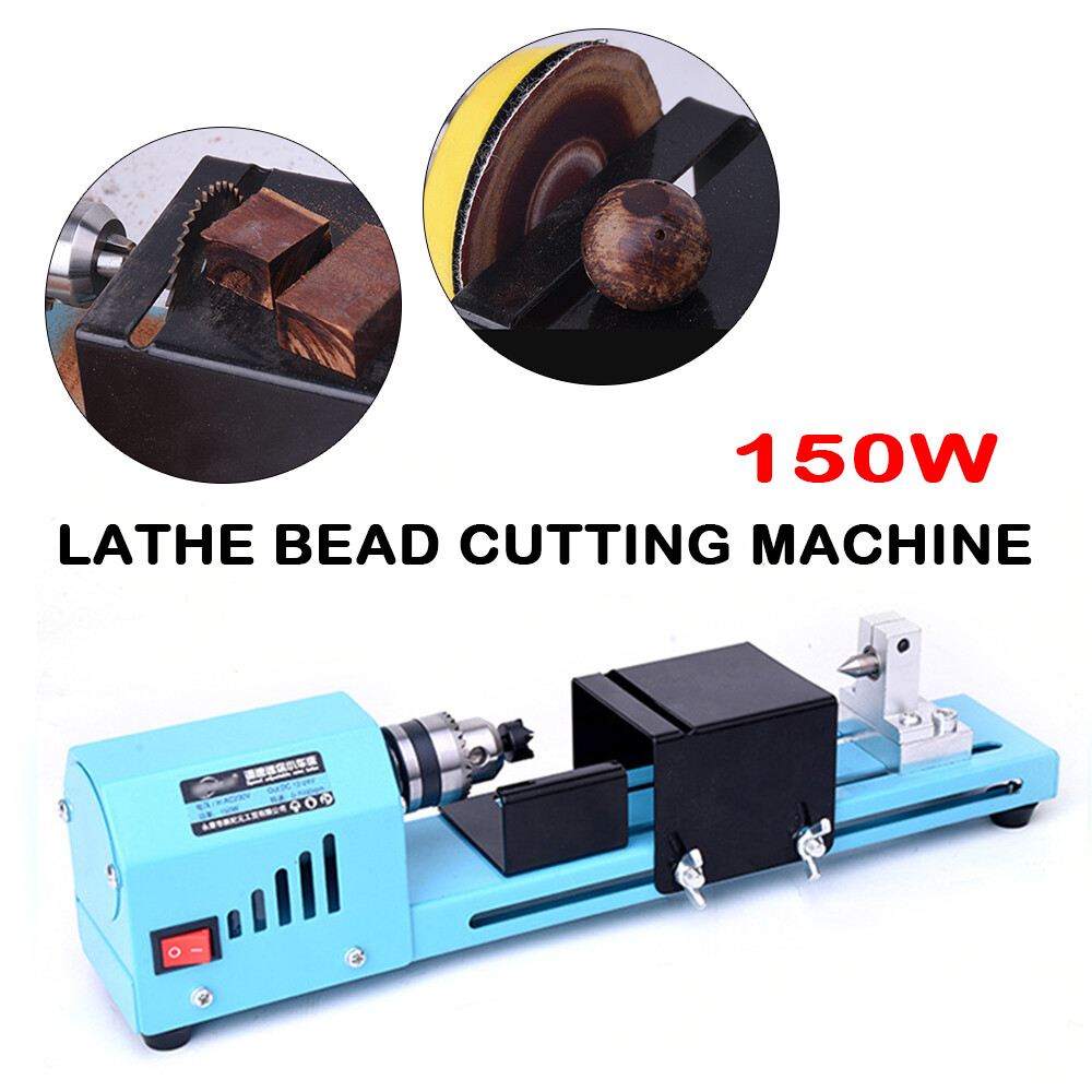 Small Mini Aluminum Alloy Lathe Polishing Machine Woodworking Cutting DIY Tools