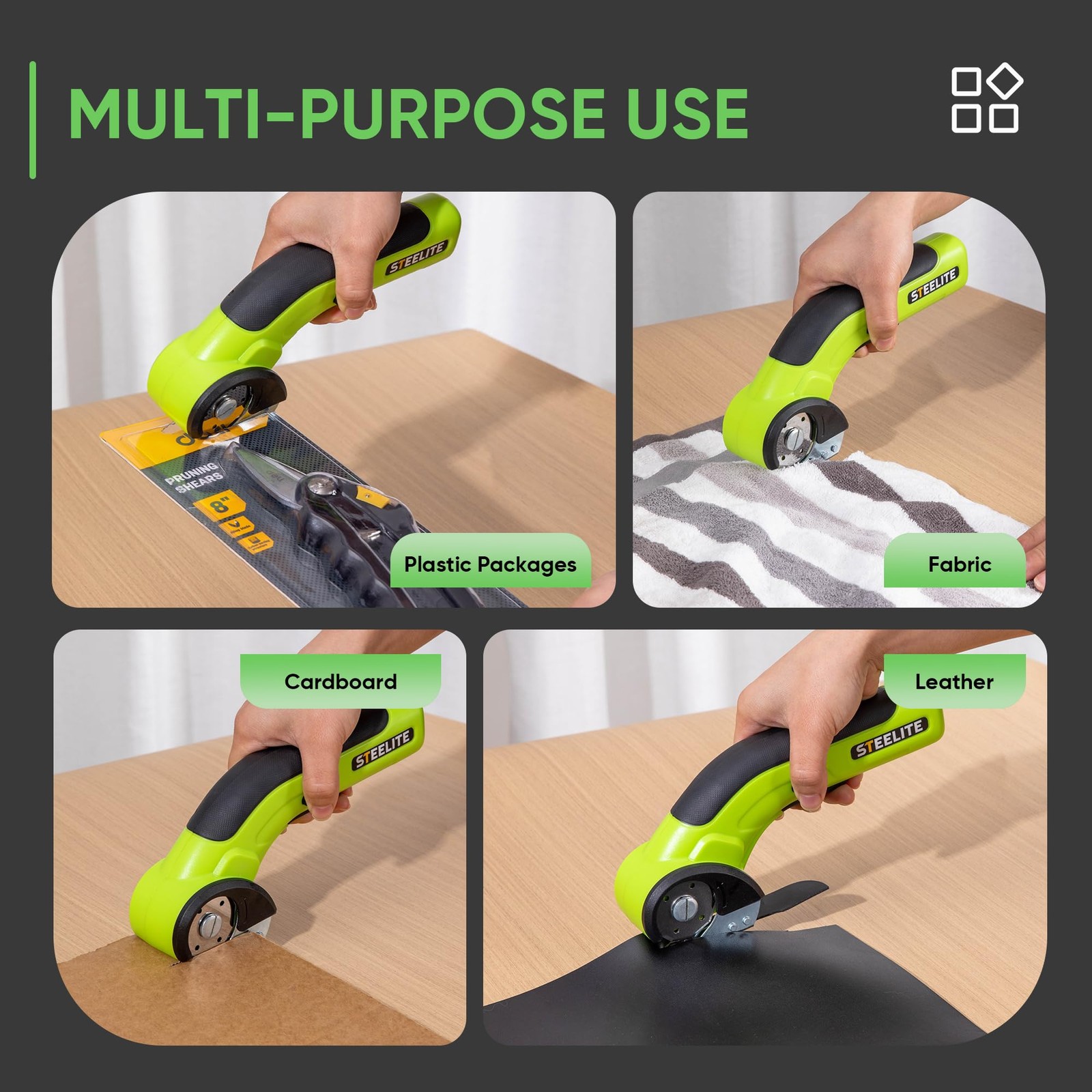 Cordless Scissors 2000mAh Brushless Motor Type-C Rechargeable Cardboard Box C…