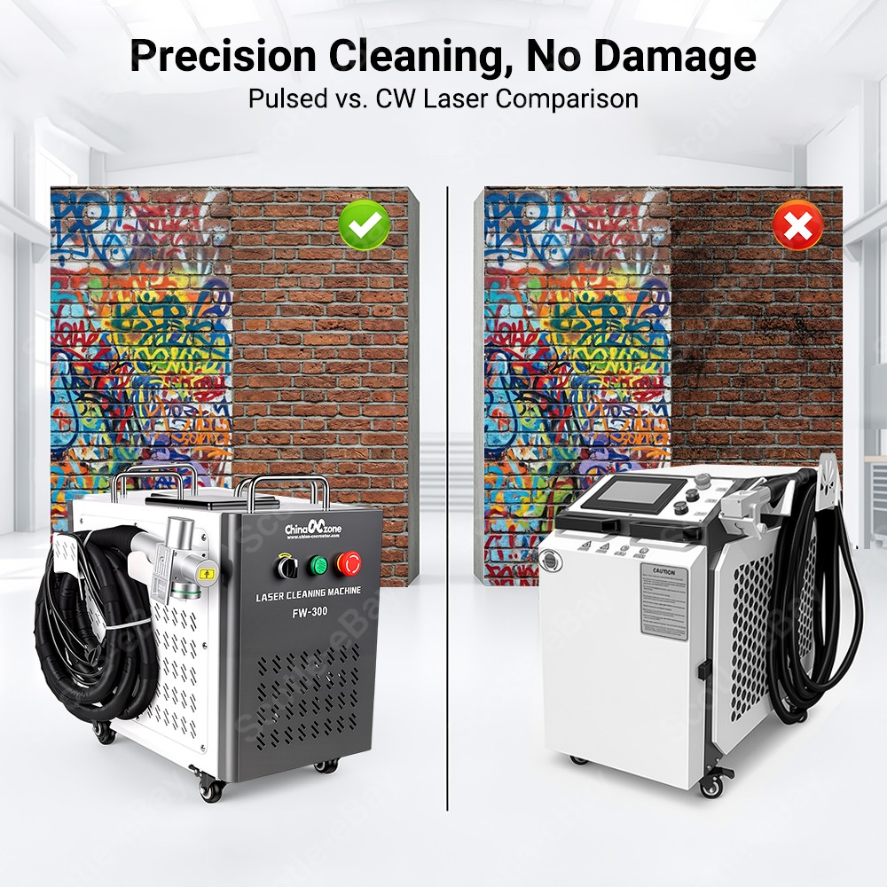 JPT 300W Pulsed Laser Cleaning Machine F Cleaning Furniture/Paint/pavement/Stone