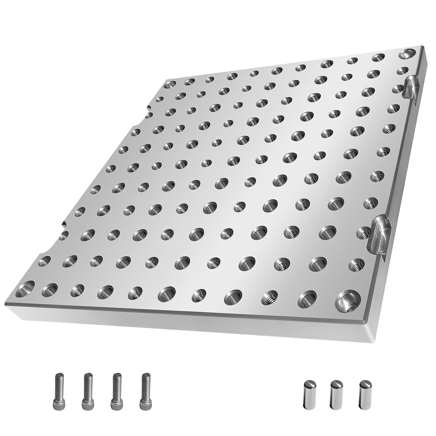 10″X10″X0.8″ Aluminum 6061 Fixture Plate Jig Custom CNC Machining Manufacturing