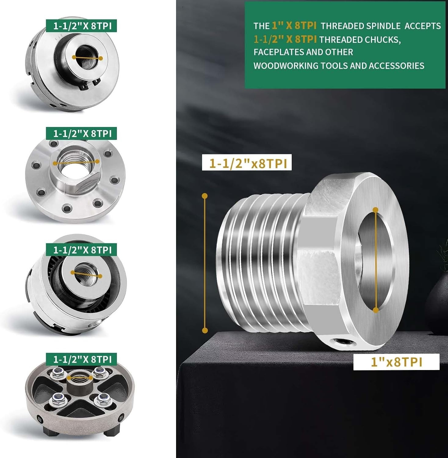 Lightweight and Reliable Lathe Spindle Adapter for Seamless Woodworking Projects