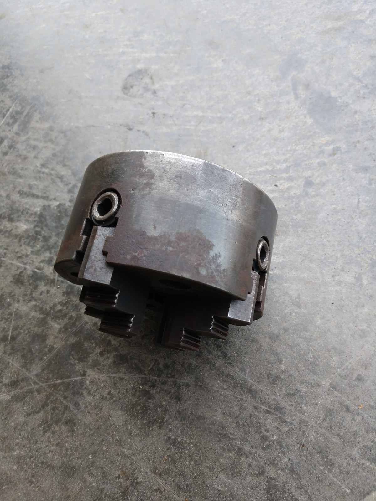 MACHINIST LATHE TOOL 4.5″ 4 Jaw Lathe Chuck PLAIN BACK Atlas South Bend