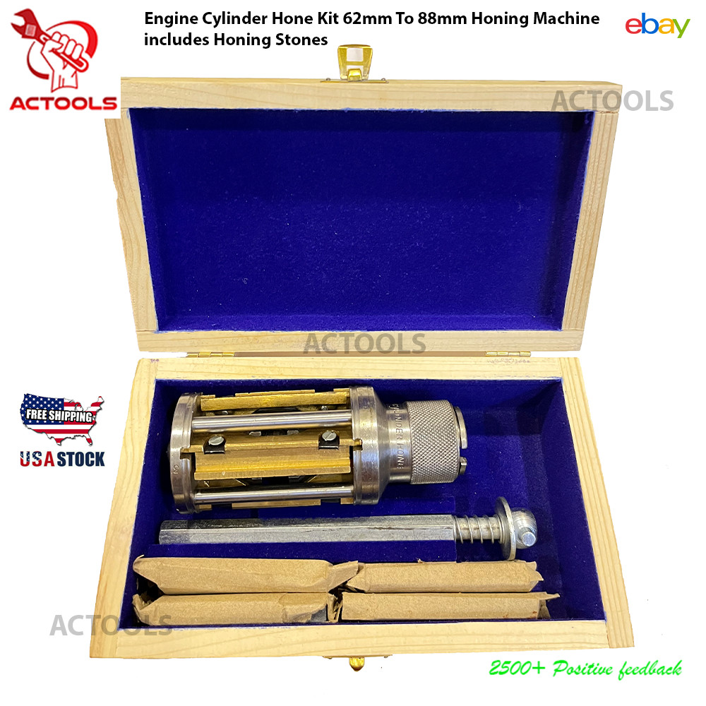 Cylinder Engine Hone Kit 62mm to 88mm Honing Machine+ 4 Set of Honing Stones