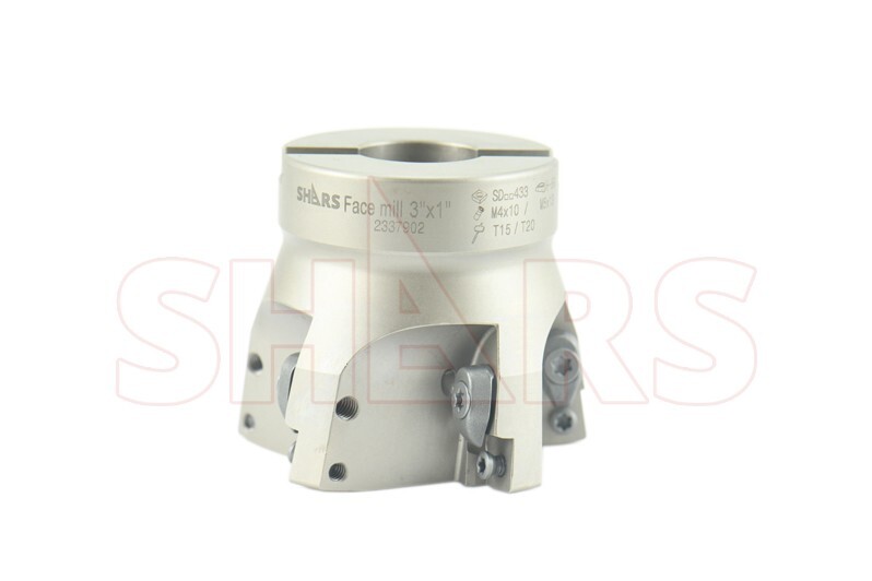 Shars 3″ Coolant Through High Feed Indexable Face Mill for SDMT Inserts NEW S[