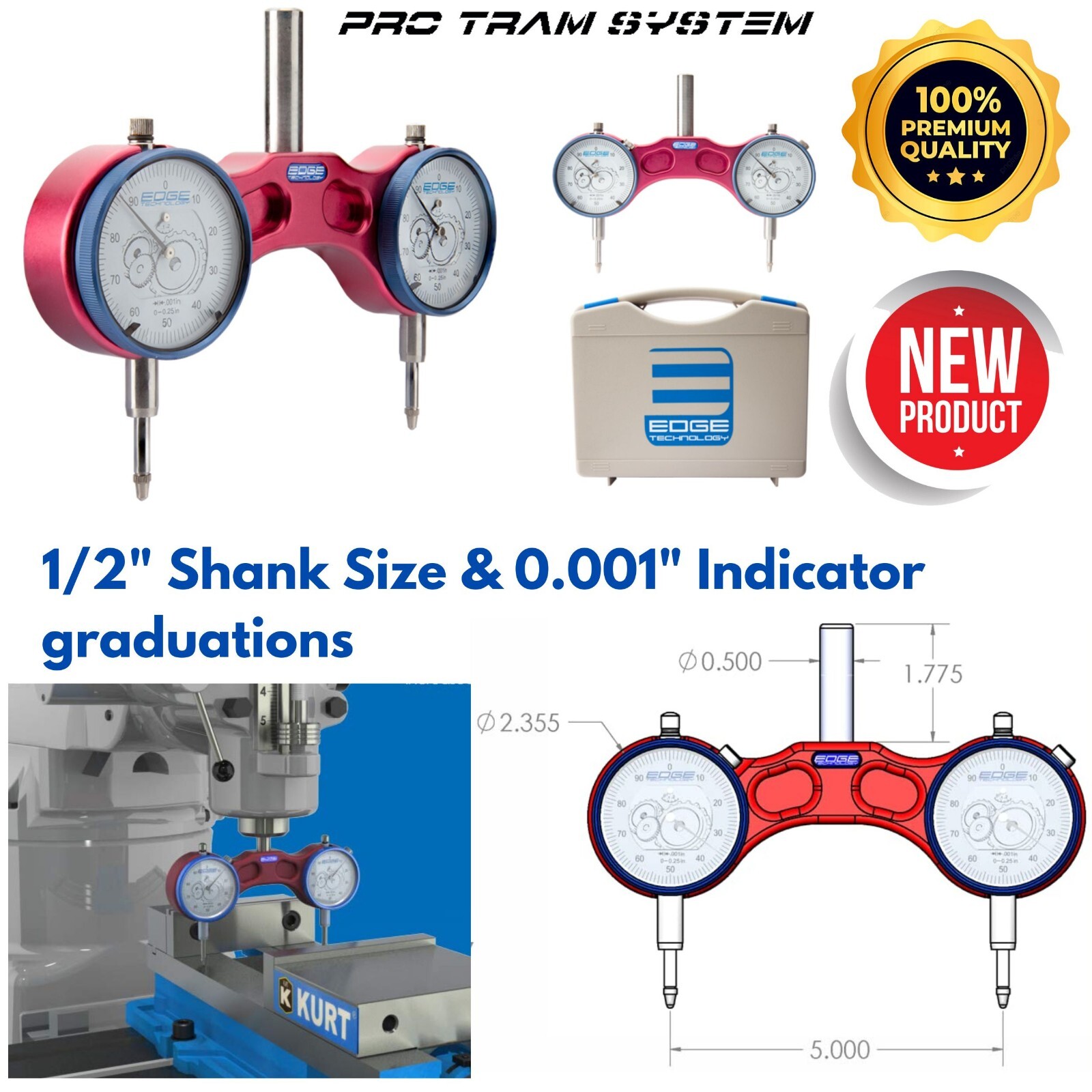 Tramming Tool Instrument for Calibrate/Align Lathe Mill Machine Drill Press CNC