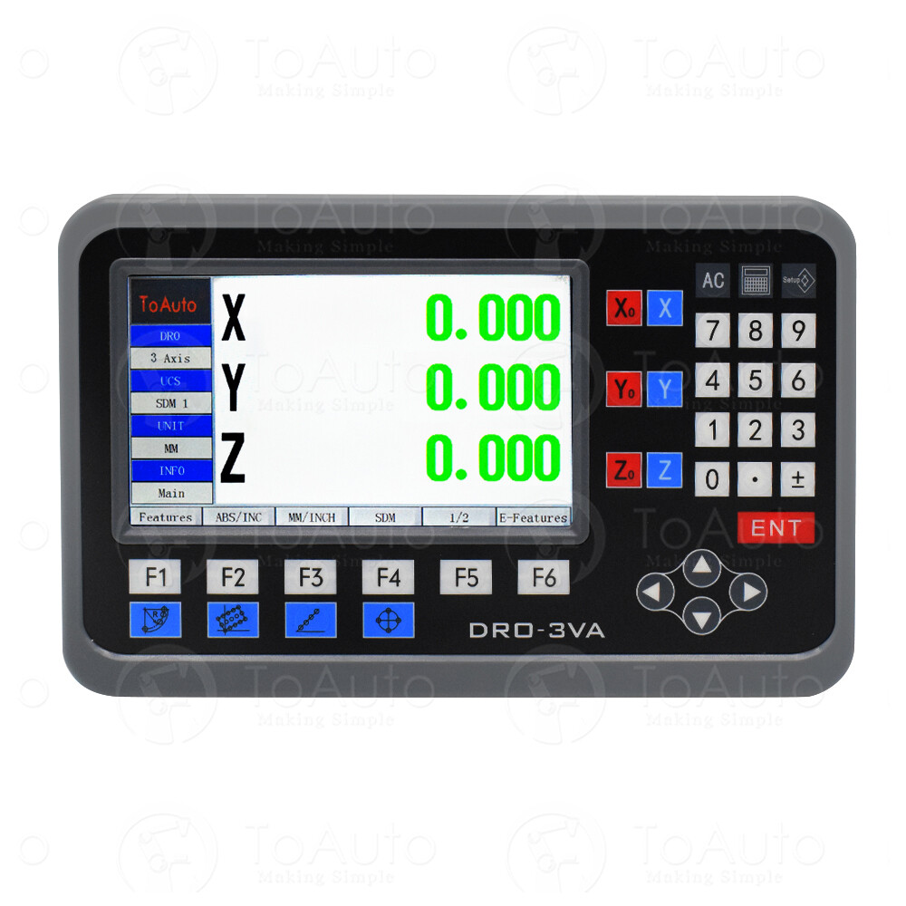 TOAUTO 18″ & 20″ & 40″ Linear Scale 3 Axis Digital Readout DRO Display Full Kit