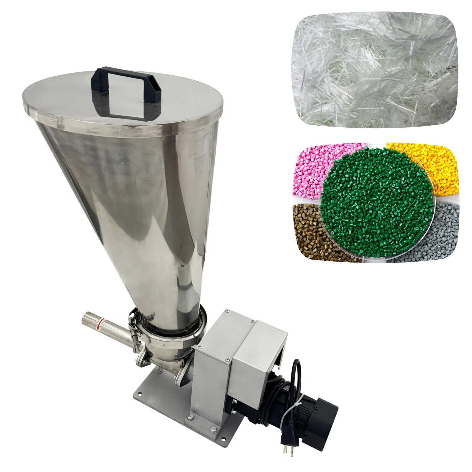 Horizontal Stainless Steel Single Screws Feeder 220V Single Phase (0.6-3kg/h)