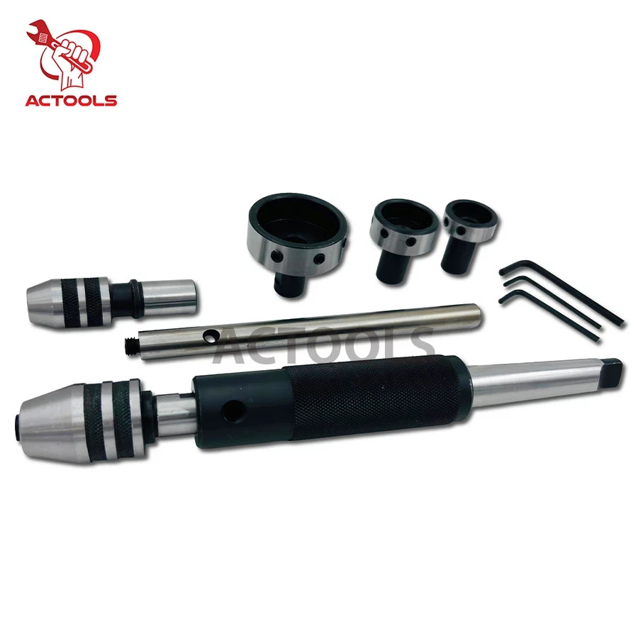 Lathe Tailstock Tap And Die Holder Set MT2 Shank Threading Tapping Kit 8 Pcs USA