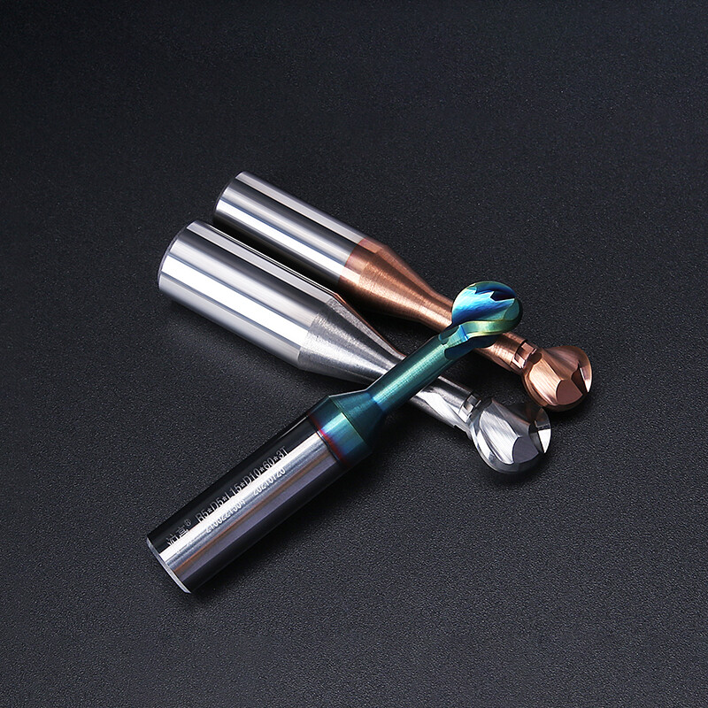 R2mm – R6mm Nano Coated Solid Carbide Ball Nose End Mill Lollipop Cutter CNC New