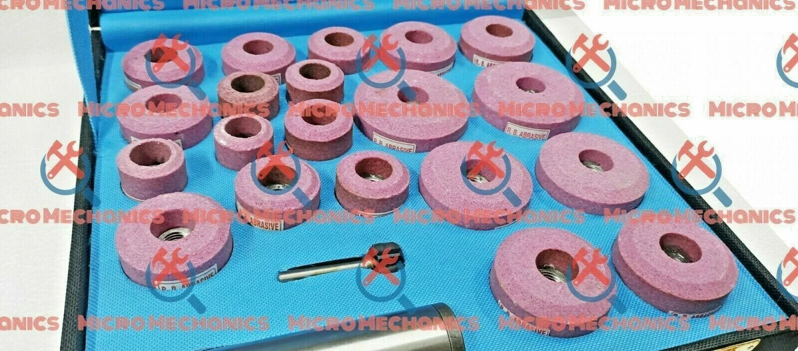 VALVE SEAT GRINDING STONES KIT OF 20 SATELLITE PINK + 1702 BB SIOUX HOLDER USA @
