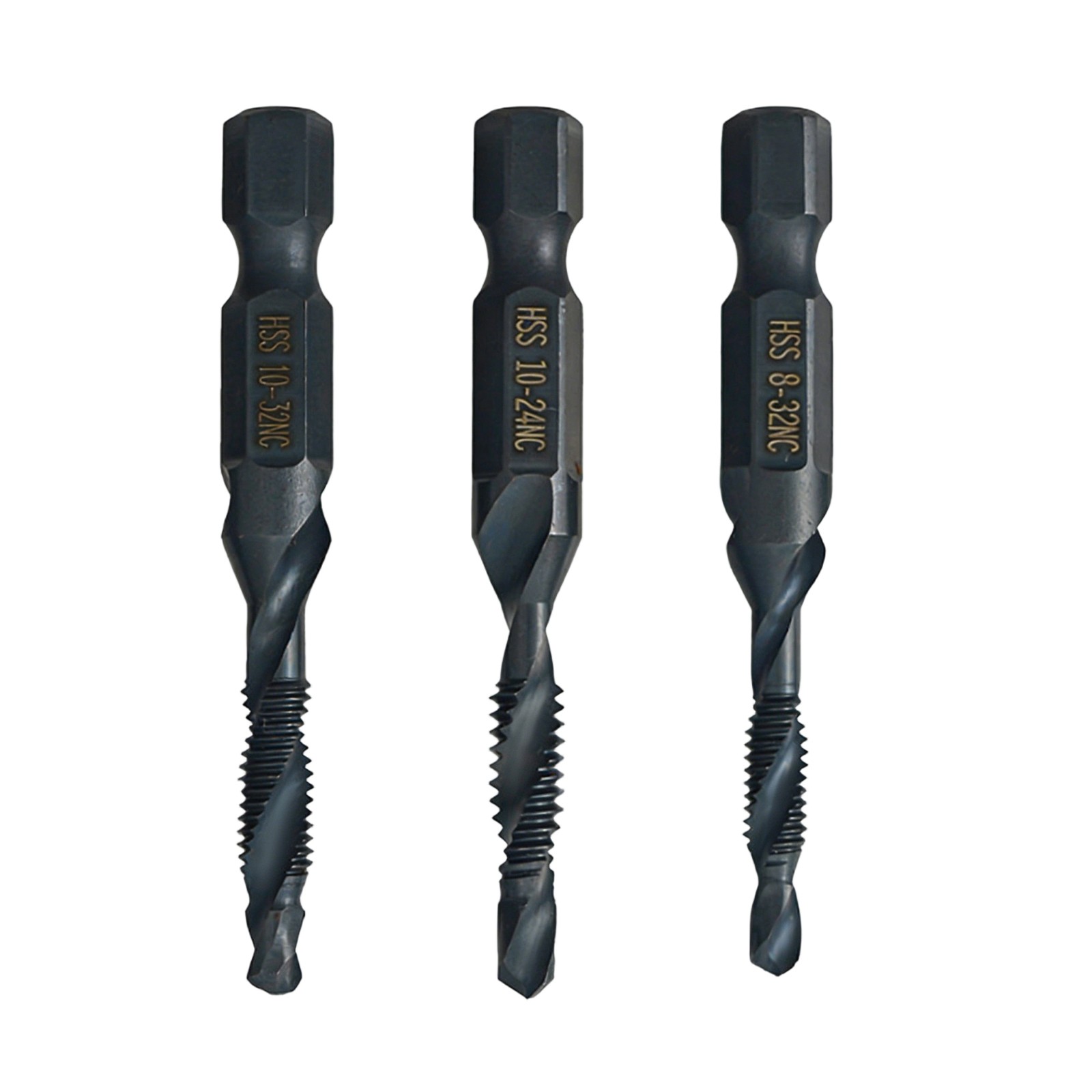 Drill Tap Bit Set 12PCS American Standard Drill Tap Set High-speed Steel 4341