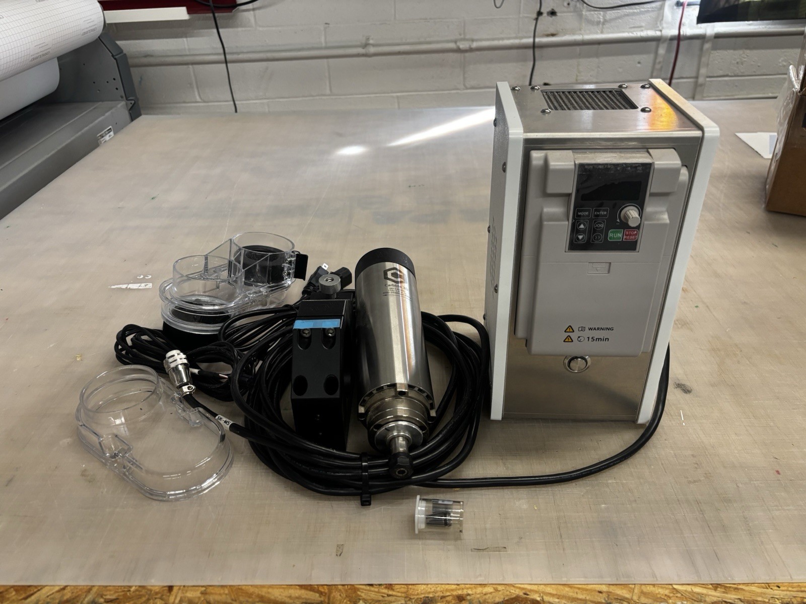 Shapeoko CNC 65mm VFD Spindle Kit – 110V Plus Mount and Dust Sweep