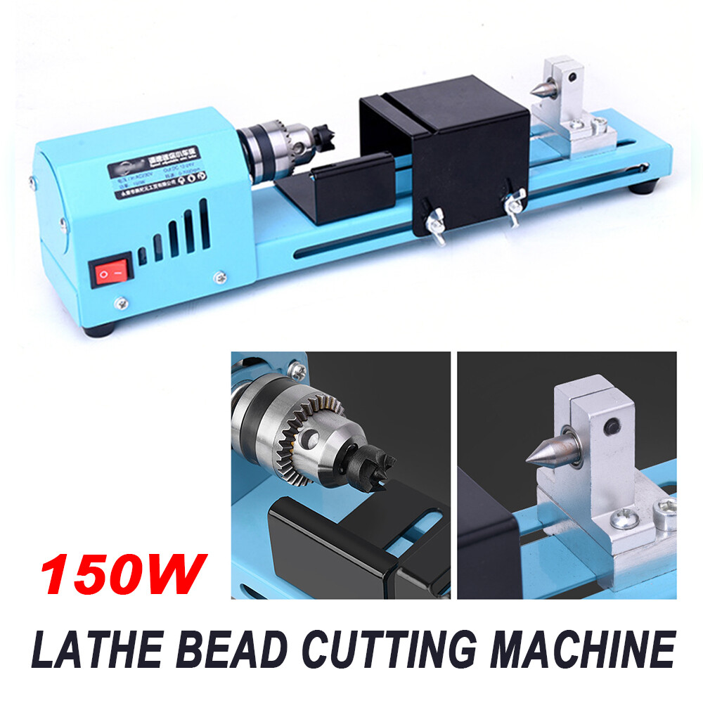 Small Mini Aluminum Alloy Lathe Polishing Machine Woodworking Cutting DIY Tools