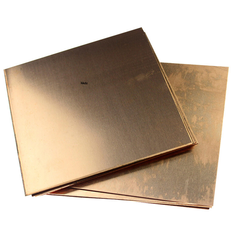 T2 Pure Copper Sheet Metal Plate Board Thick 0.5mm-5mm Laser Cut Multiple Size
