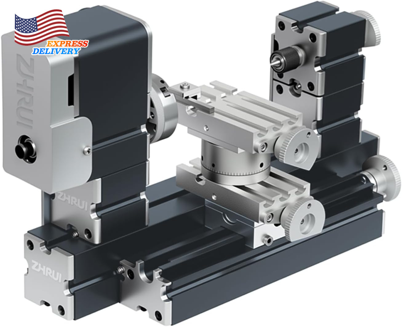 High Power 60W Powerful Mini Metal DIY 4-Axis Rotating Lathe Lathes Machine Tool