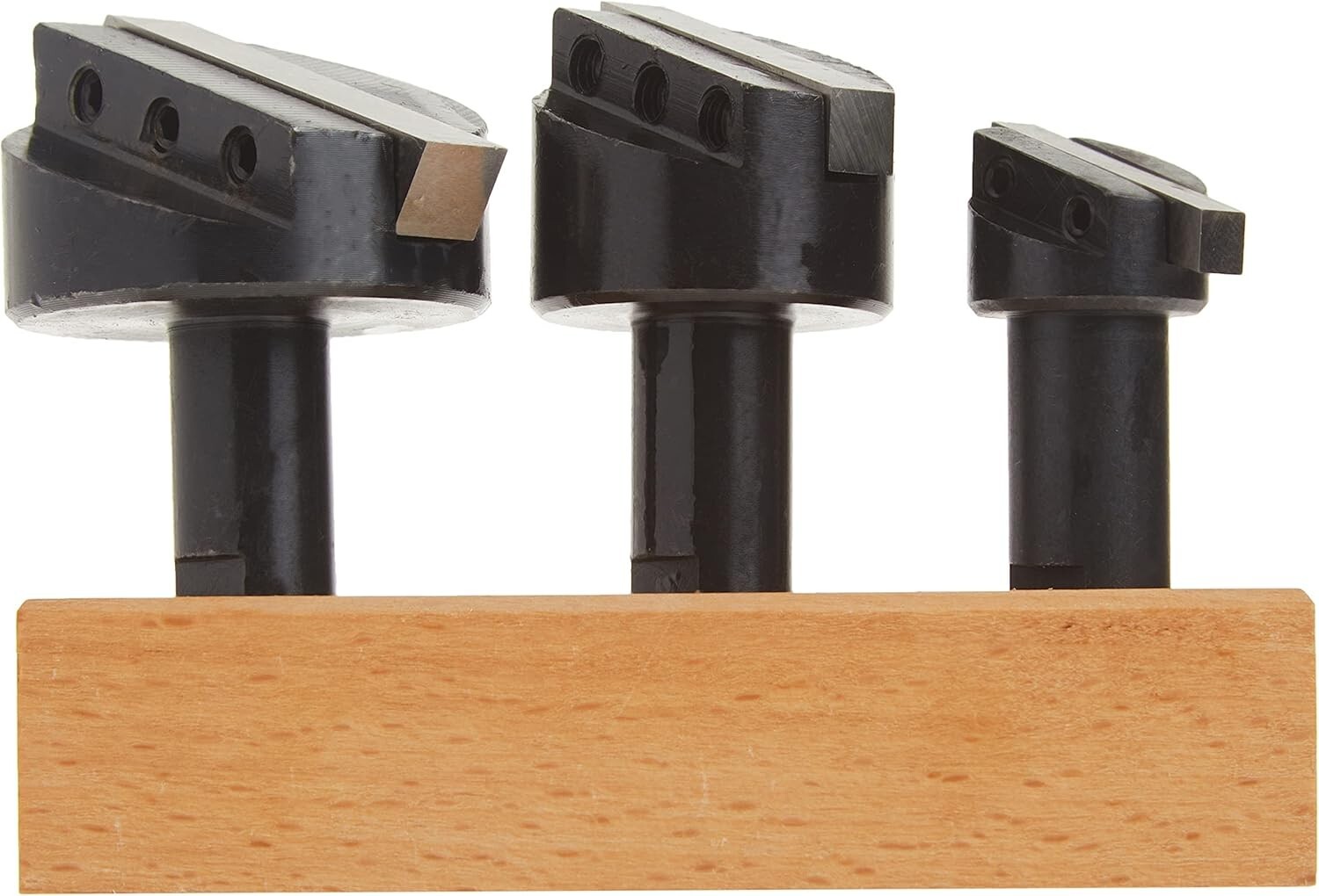 3pc Fly Cutter Set 1/2″ Shank, HSS Bits, with Wooden Stand-USA FULFILLED