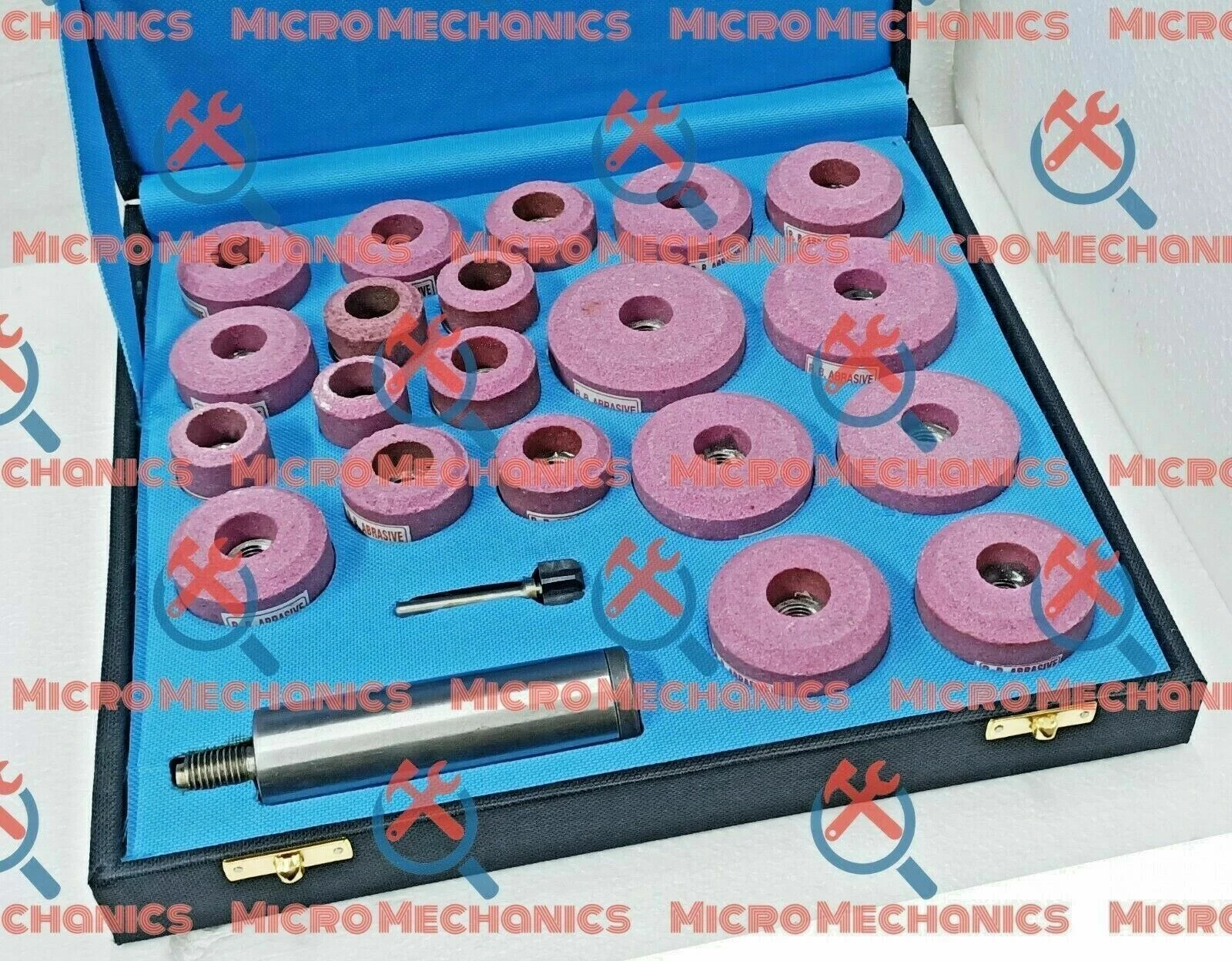 VALVE SEAT GRINDING STONES KIT OF 20 SATELLITE PINK + 1702 BB SIOUX HOLDER USA