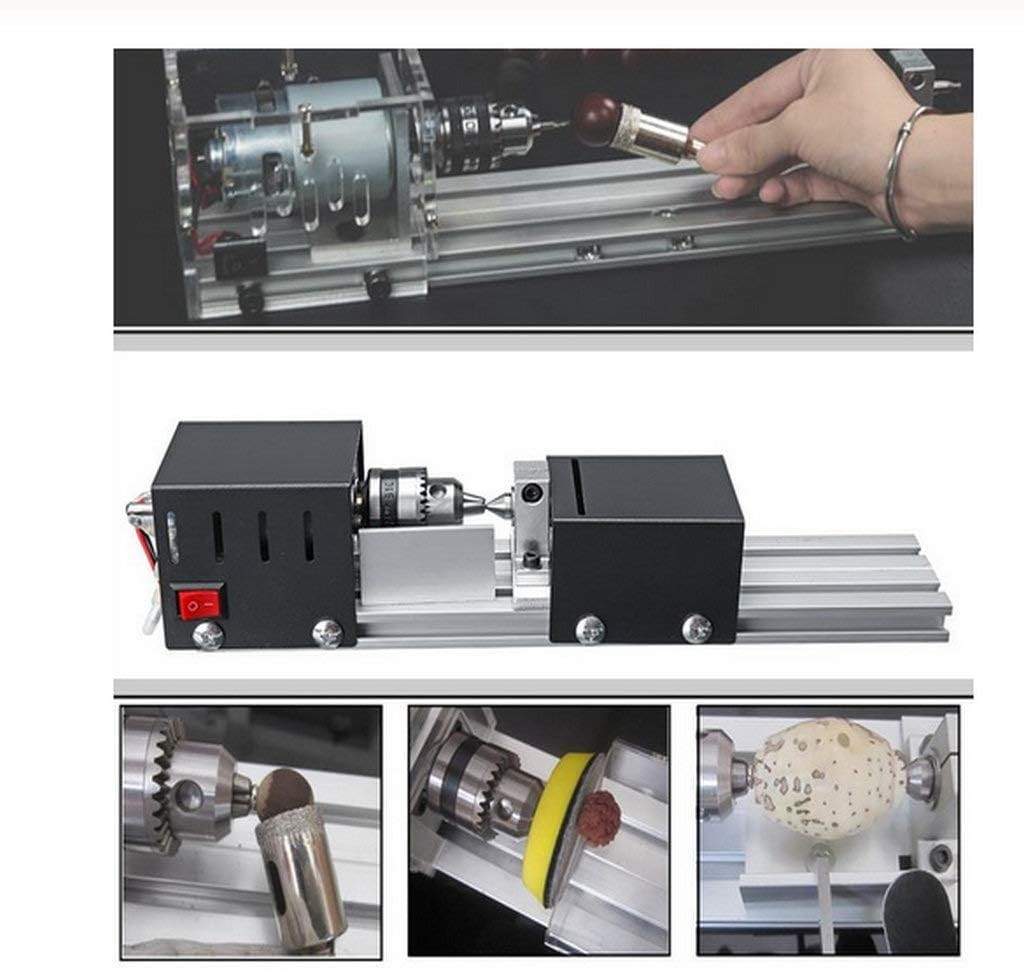 Versatile Mini Lathe Machine for Woodworking with HSS Cutting Pieces Included