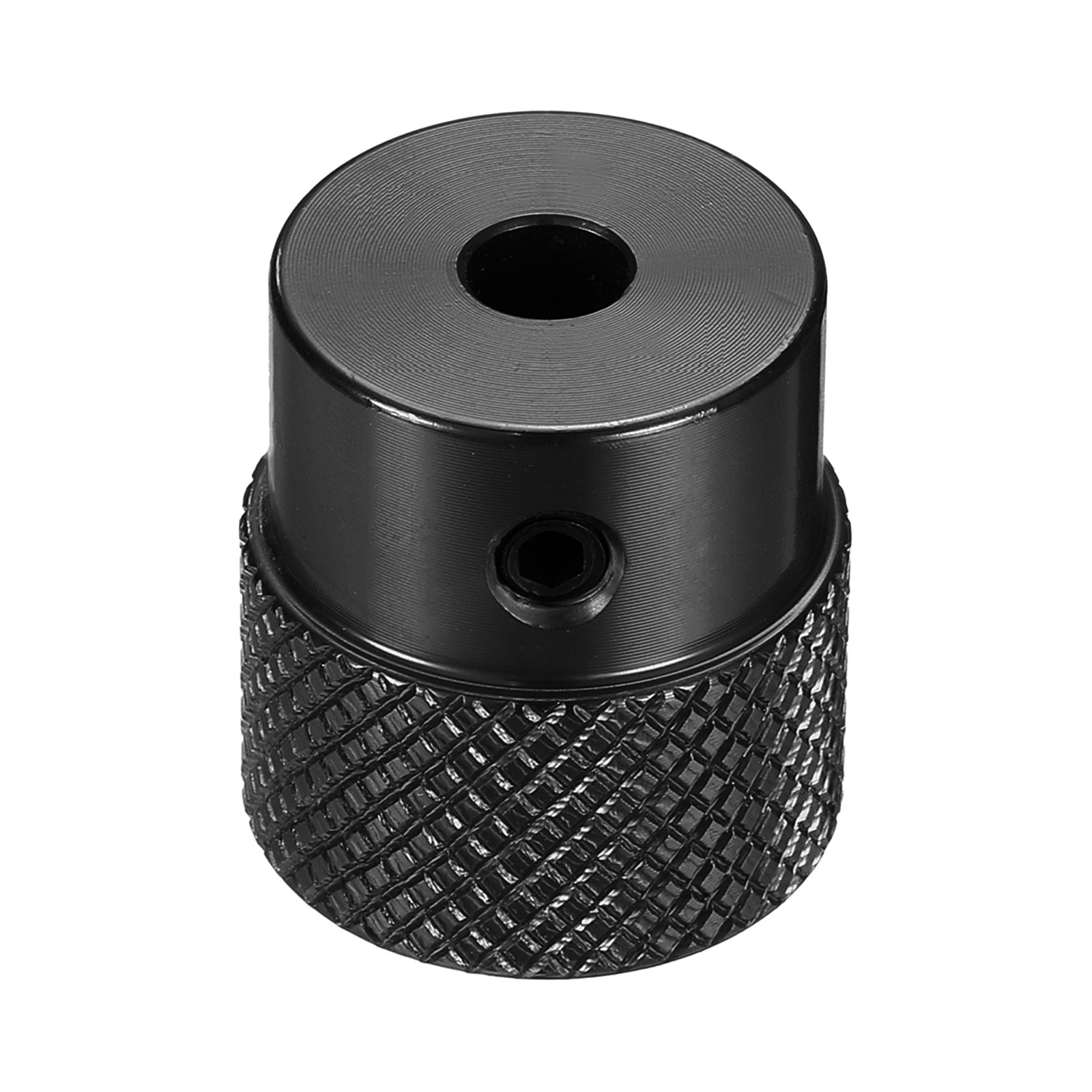 Anodization Aluminum Alloy 4mm Bore 20mm OD Knurled Knob Black