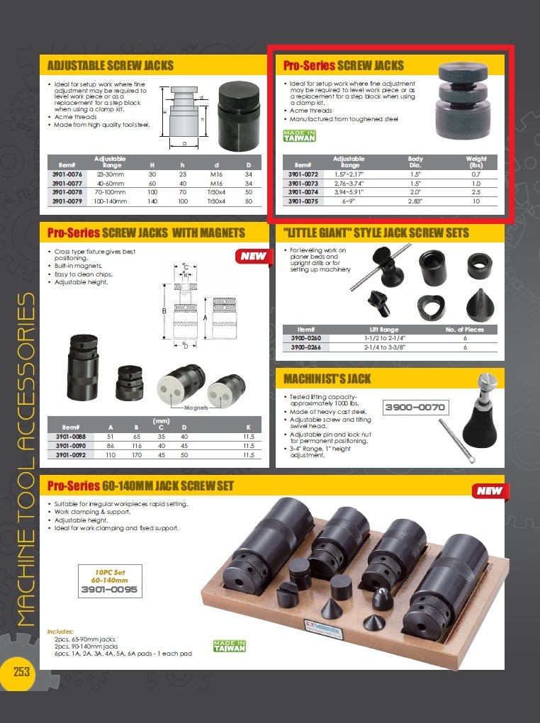 VERTEX PRO-SERIES 2.6-3.7″ ADJUSTABLE SCREW JACK (3901-0073)