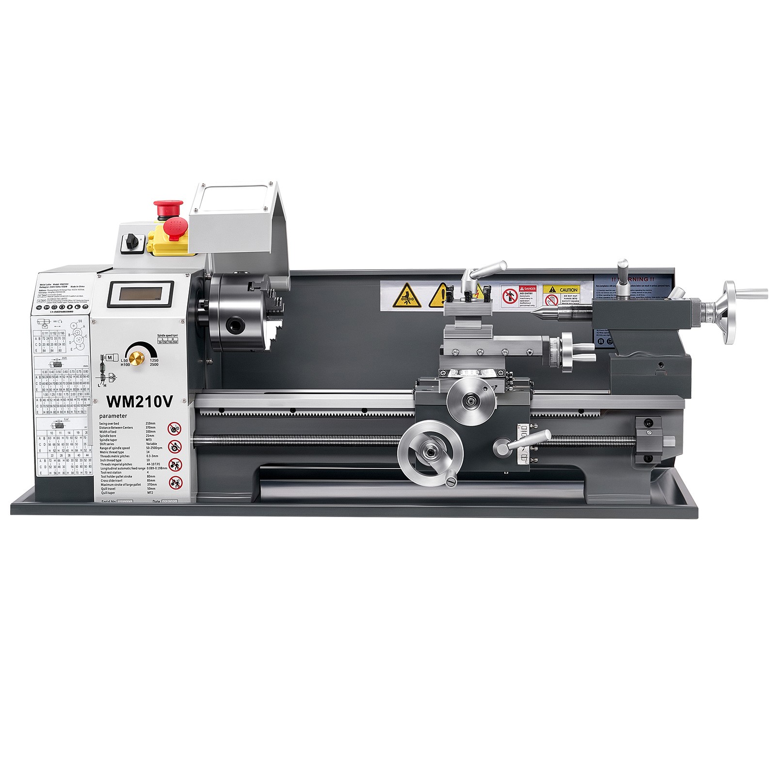 Uimoso 8 x 16 in Metal Lathe Machine, 550W, Variable Speed 0-2500 RPM