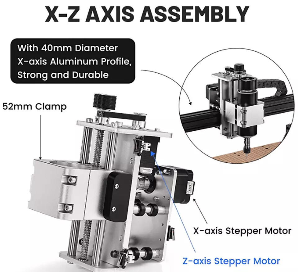 MDF Table CNC 4540 Router 500W Engraver Machine+20W/40W Laser+Offline controlle