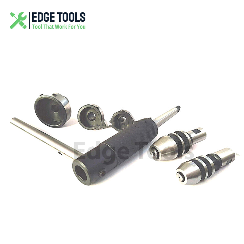 New Lathe Tailstock Tap & Die Holder Kit MT1 Shank Threading Tapping Set EDGE
