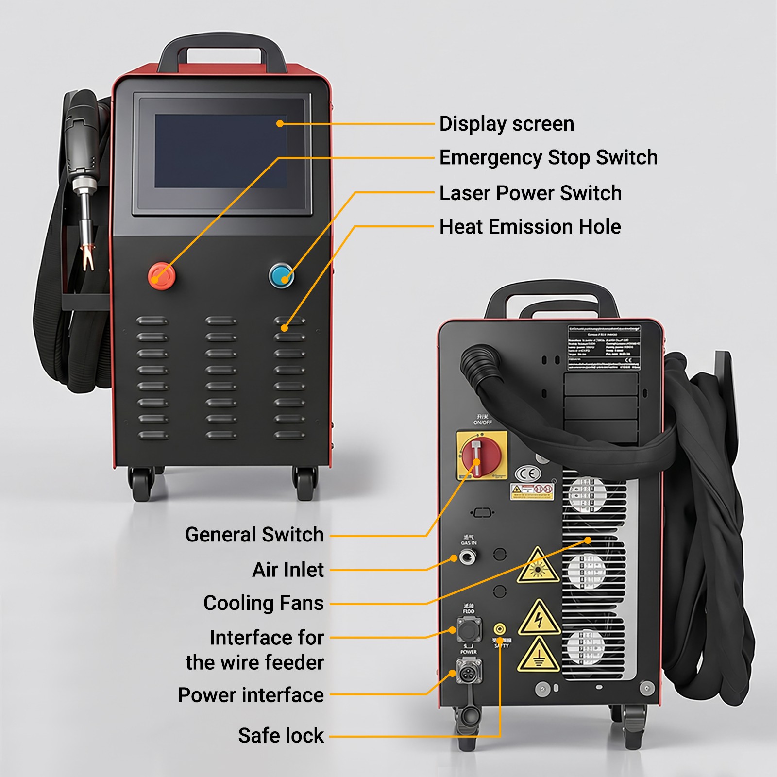 1200W Laser Welding Machine Air Cooled Laser Cutting Cleaning machine 4 IN 1