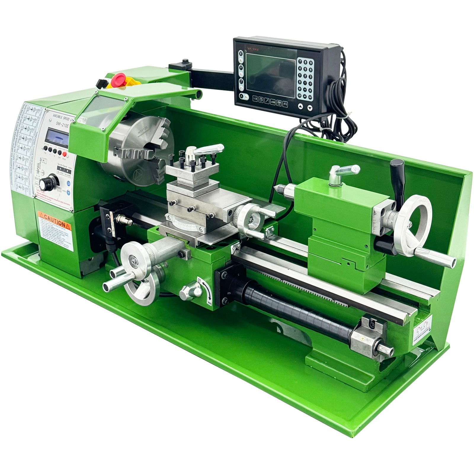 8”*16” Precision Instrument Metal Lathe Bench with Digital Grating Scale 110V