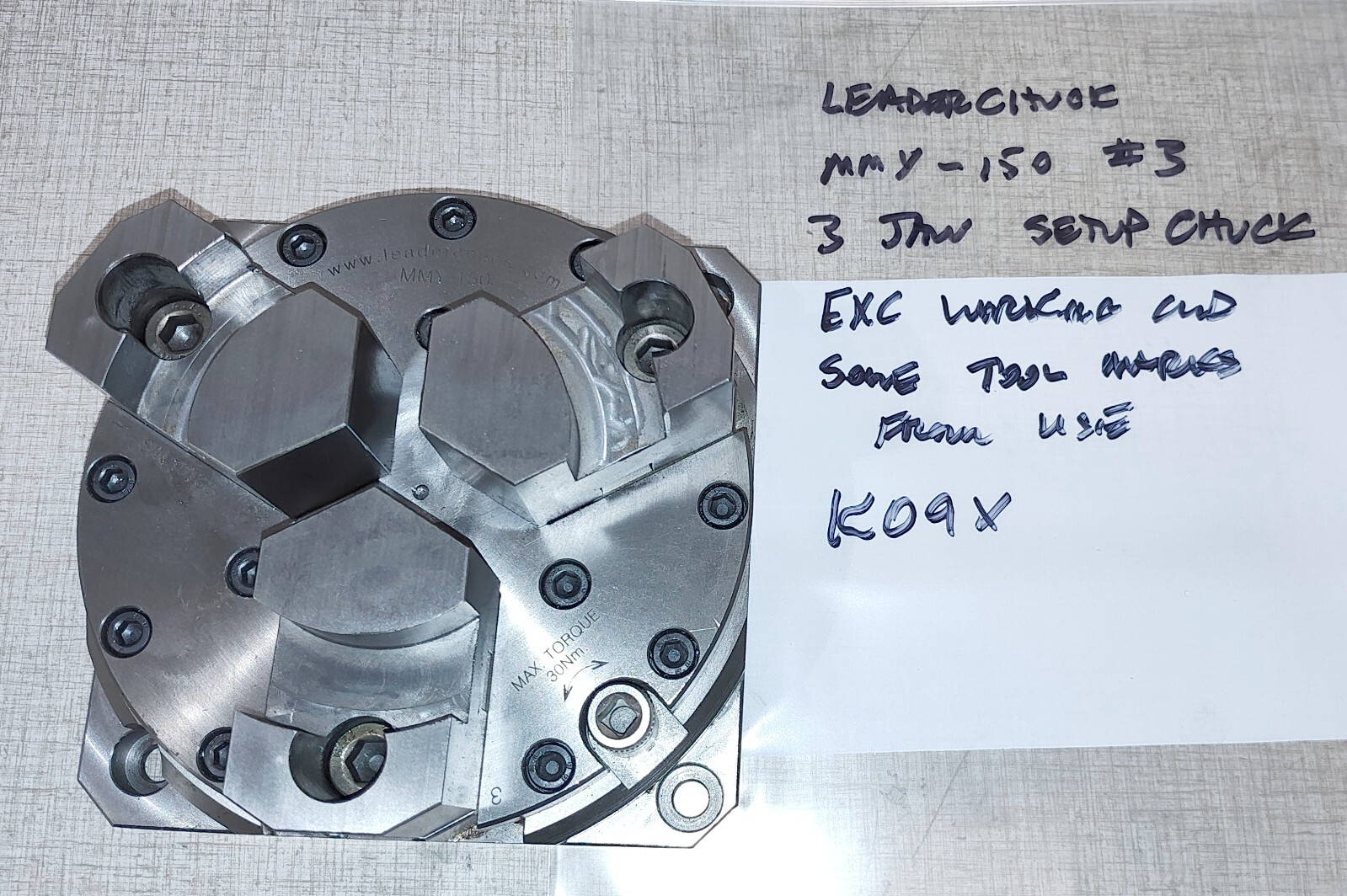 Leaderchuck MMY-150 3 Jaw Setup Chuck #3 w/ 8mm Sq. Drive Socket K09X