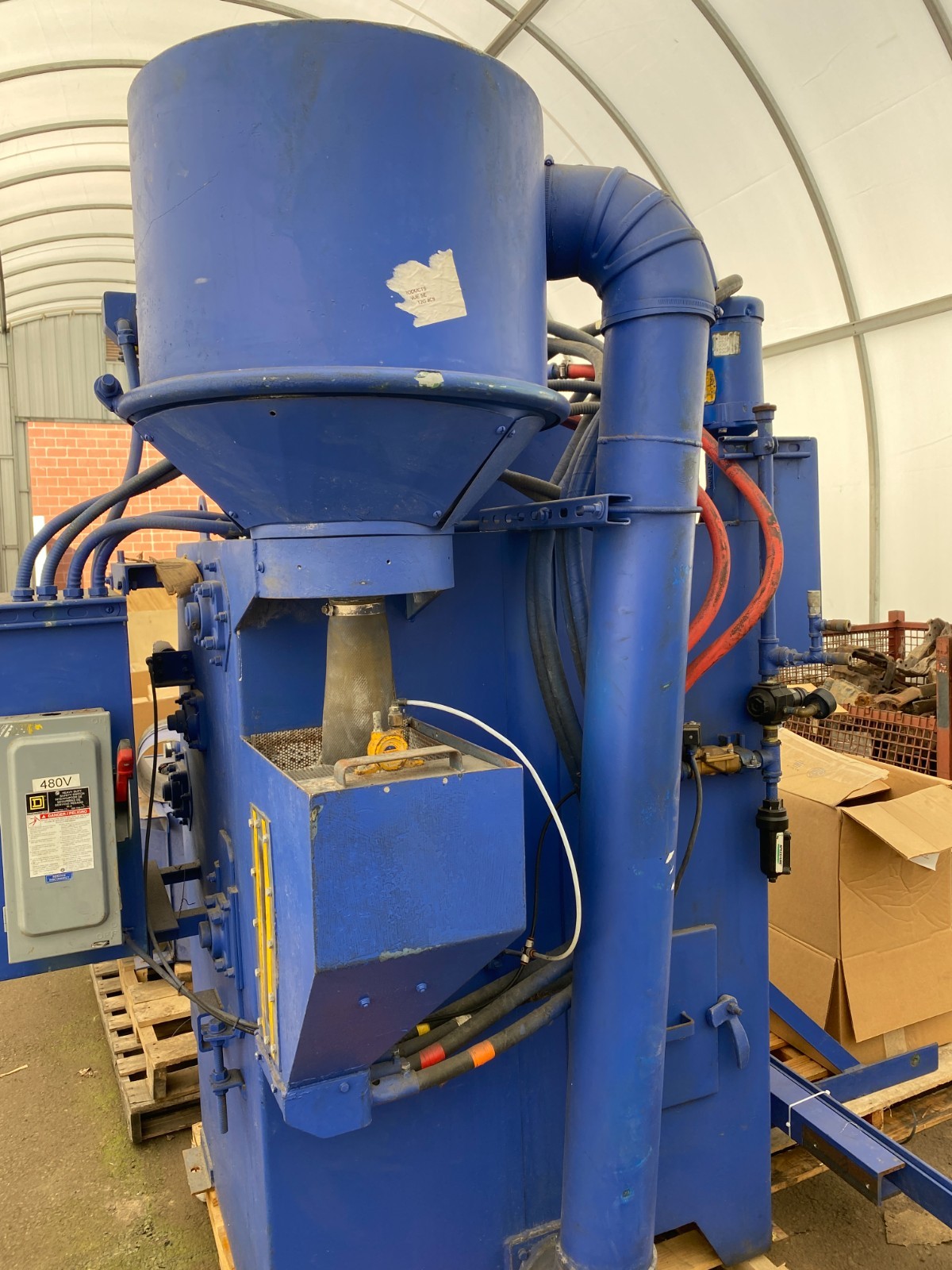GOFF DISA 2-1/2AB BARREL BLAST MACHINE