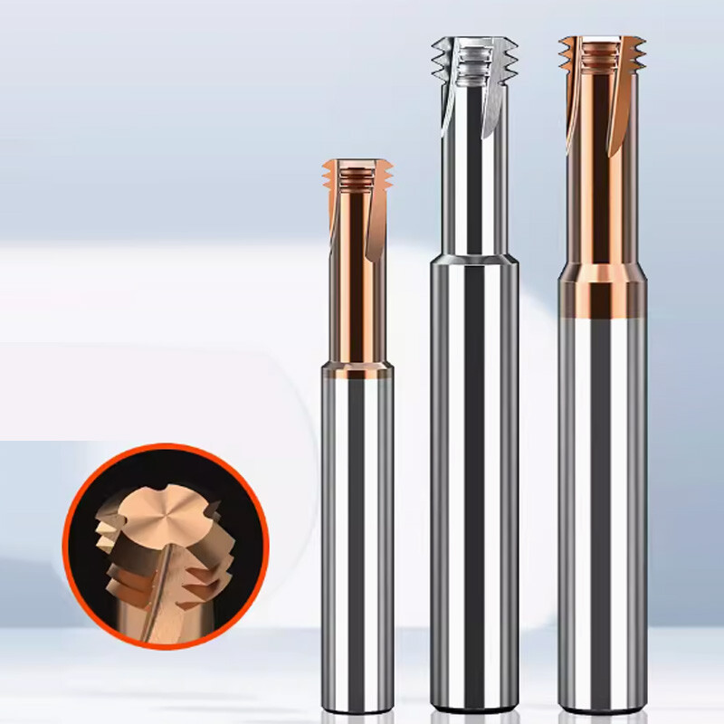 3-Teeth Thread Milling Cutter For Steel/Aluminum 3 Flute End Mill Tungsten Steel