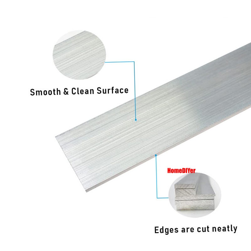 Aluminium Flat Bars Strips Metal Plate 100mm Length 6mm –100mm Wide Cut To Size