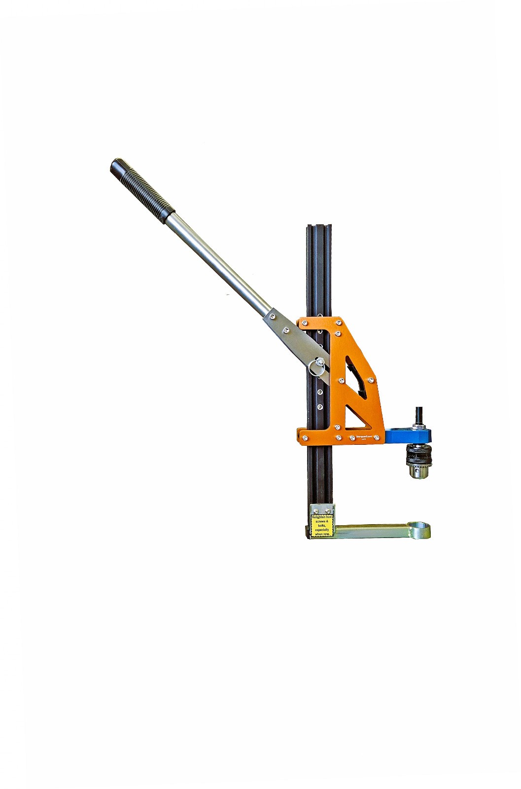Strong Arm 5 Max Mobile Drill Press, a heavy-duty portable drilling tool