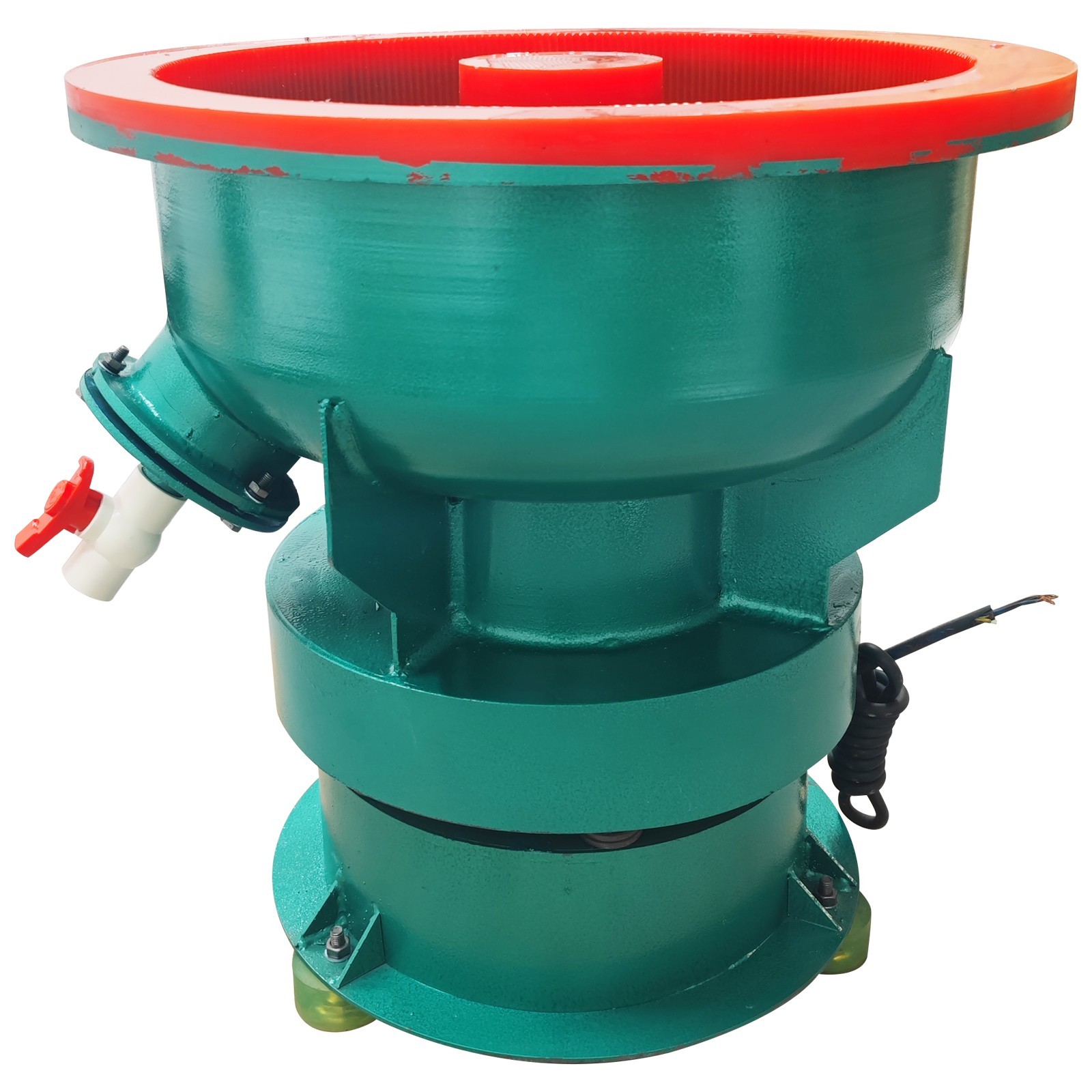 60L Vibration Deburring Polishing Machine Straight Open Vibration Grinder 220V
