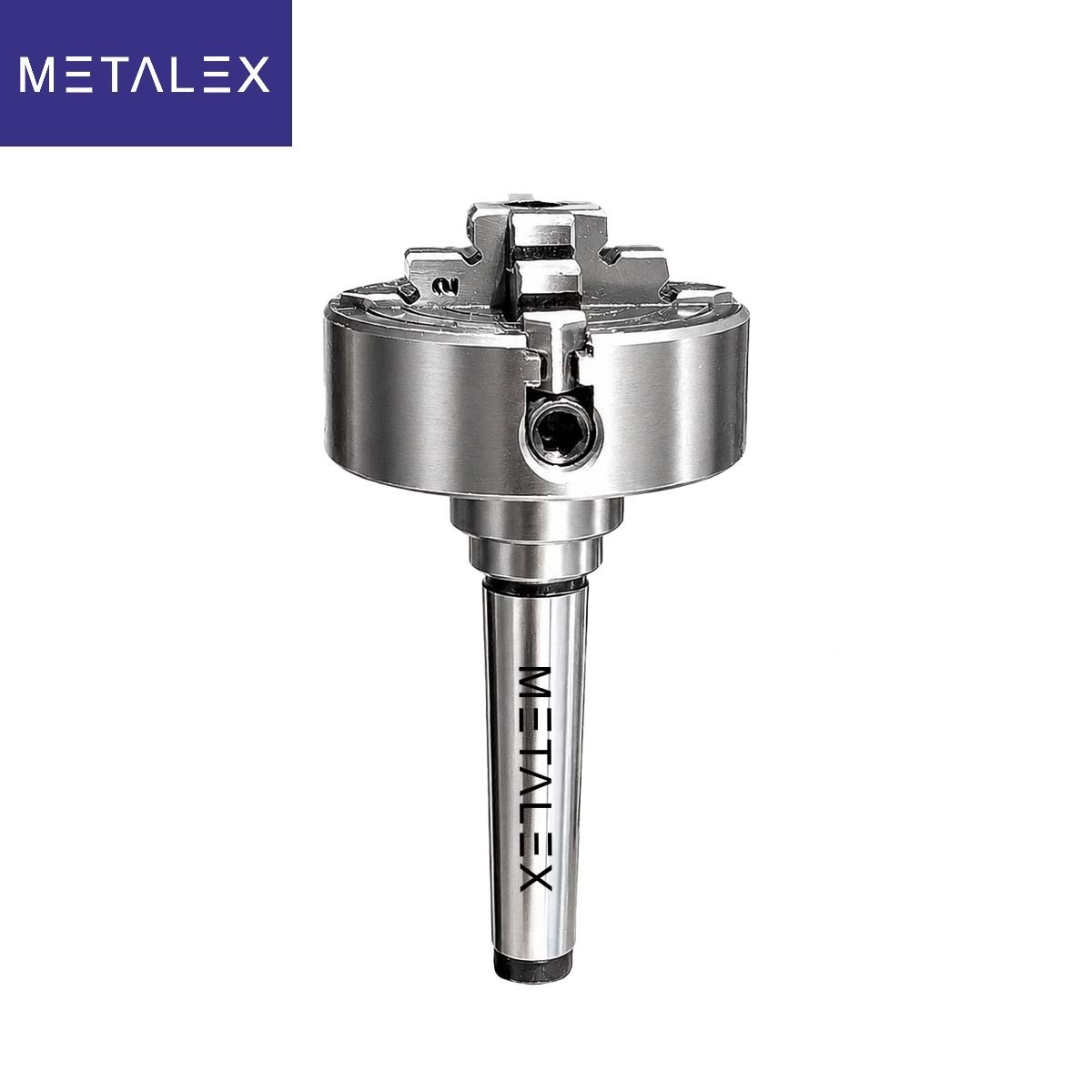70mm Independent Lathe Chuck 4 Jaw 2.75″ MT2 Adapter Shank Arbor Metalwork Dril