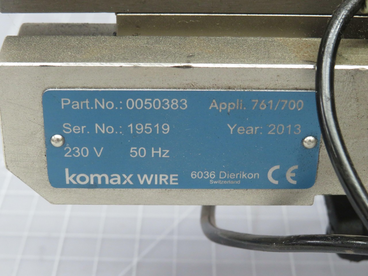 KOMAX SUMITOMO 0050383 APPLI 761/700 230 V 50 HZ T183681