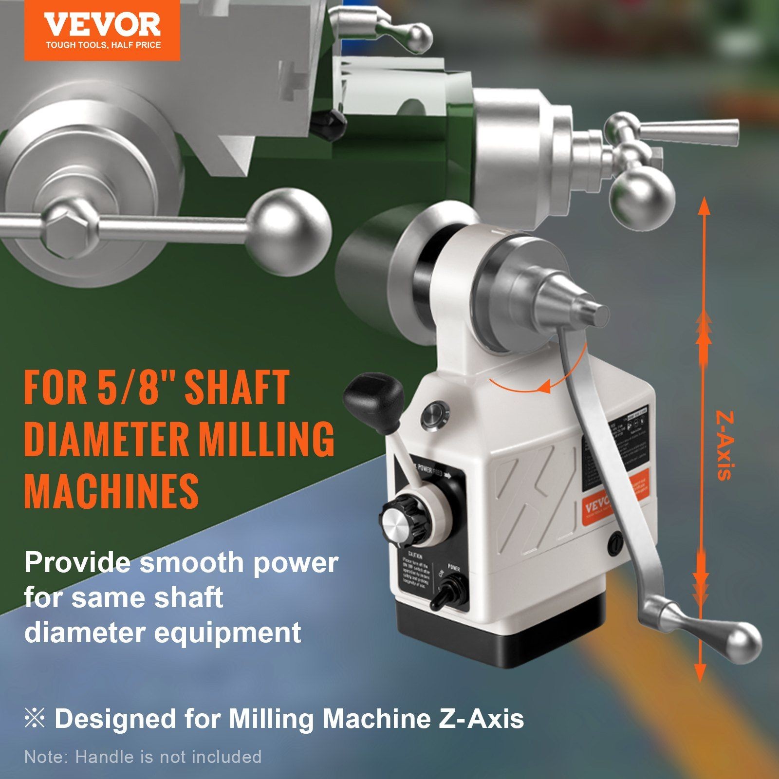 450in-lb Torque 0-200RPM Adjustable 120V 5/8″ Shaft Milling Machine Power Feed